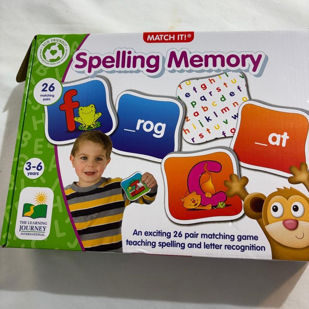 Learning Journey International Match Spelling Memory Game